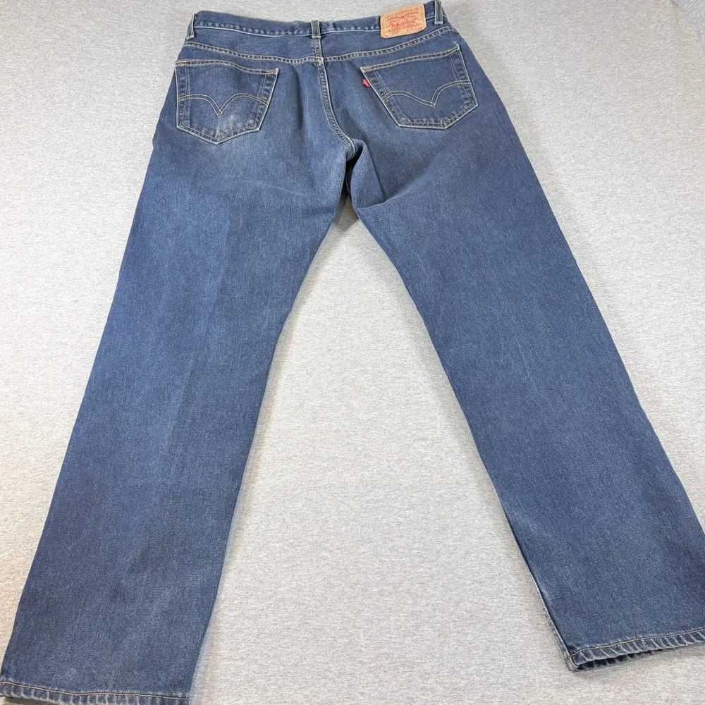 Levi's 505 Regular Fit Jeans Mens 36x32 Blue Straight Leg Denim Pants